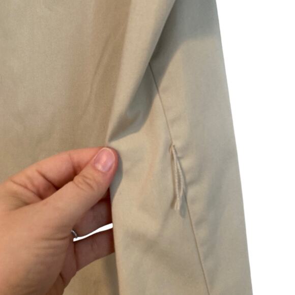 Vintage 90s LL Bean Safari Shirt Dress Large โ Khaki Button Up Utility Style - Picture 13 of 16